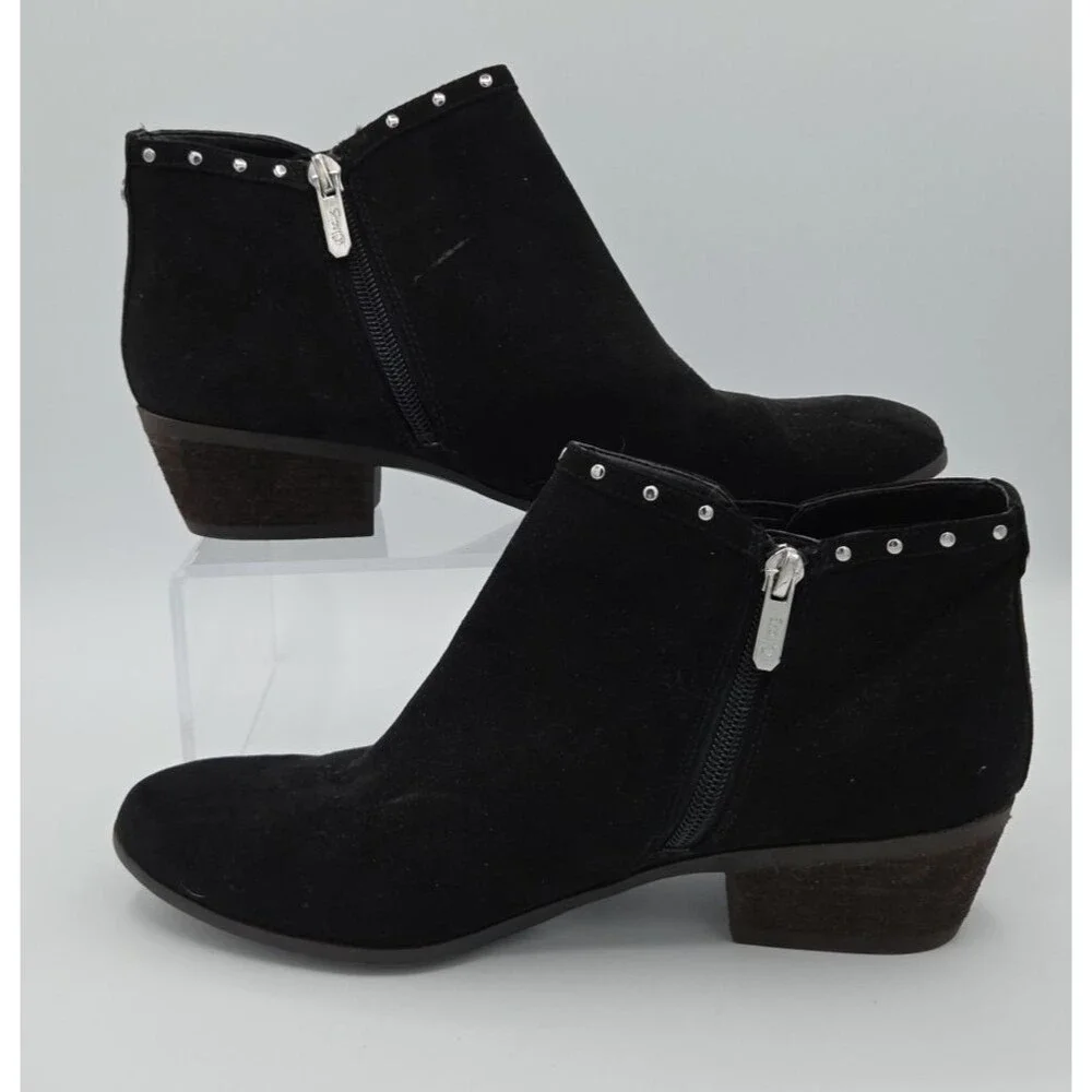 Circus by SAM EDLEMAN WOMENS ANKLE BOOTS BOOTIES SZ 9.5 M Studded Side Zip EUC